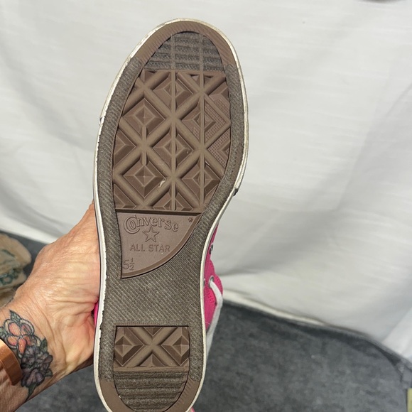 Converse Women's Fuchsia High-Top Sneakers - Picture 8 of 11